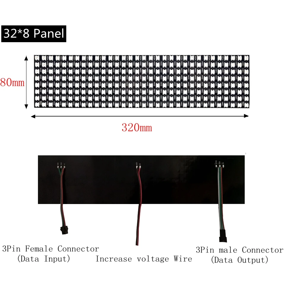 Ws2812b 8x8 8x32 16x16マトリックスws2812bデジタルフレキシブルカスタマイズ可能なLEDパネルライトws2812 smd 5050 LEDストリップdc5v