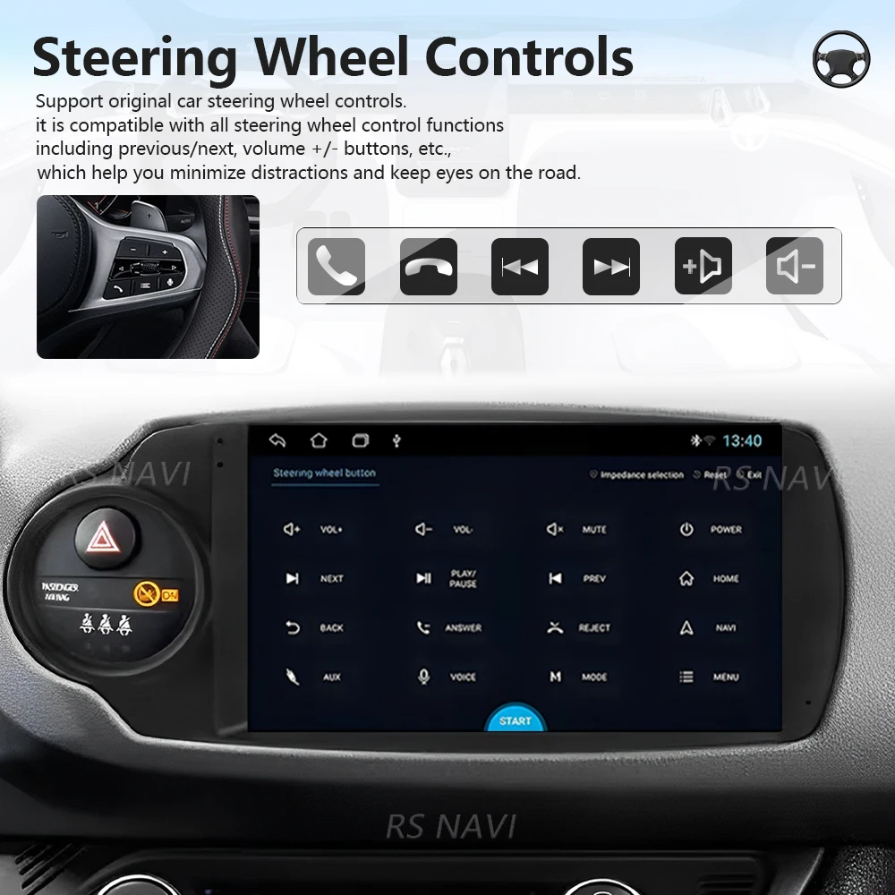 Plug and Play Android 16 For Toyota Yaris 2012 - 2017 Carplay 2K Car Radio Navigation GPS Multimedia Player Stereo Wifi BT Auto