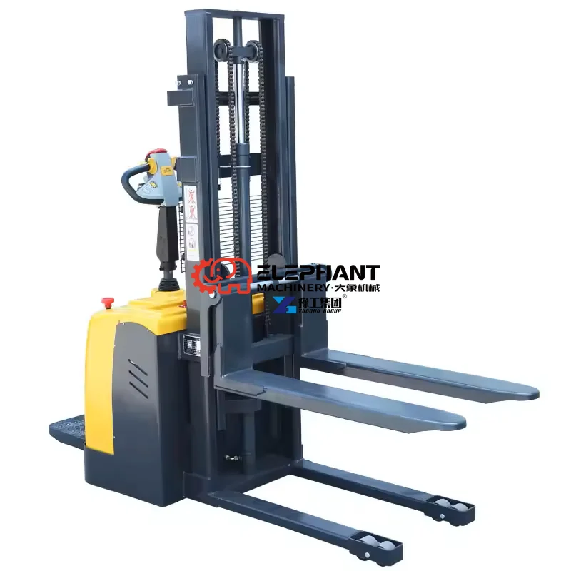 Top-Selling 1.5t Full Electric Pallet Stacker 1600mm-3500mm Lift Heights New Condition Forklift Electric Stacker Core Motor