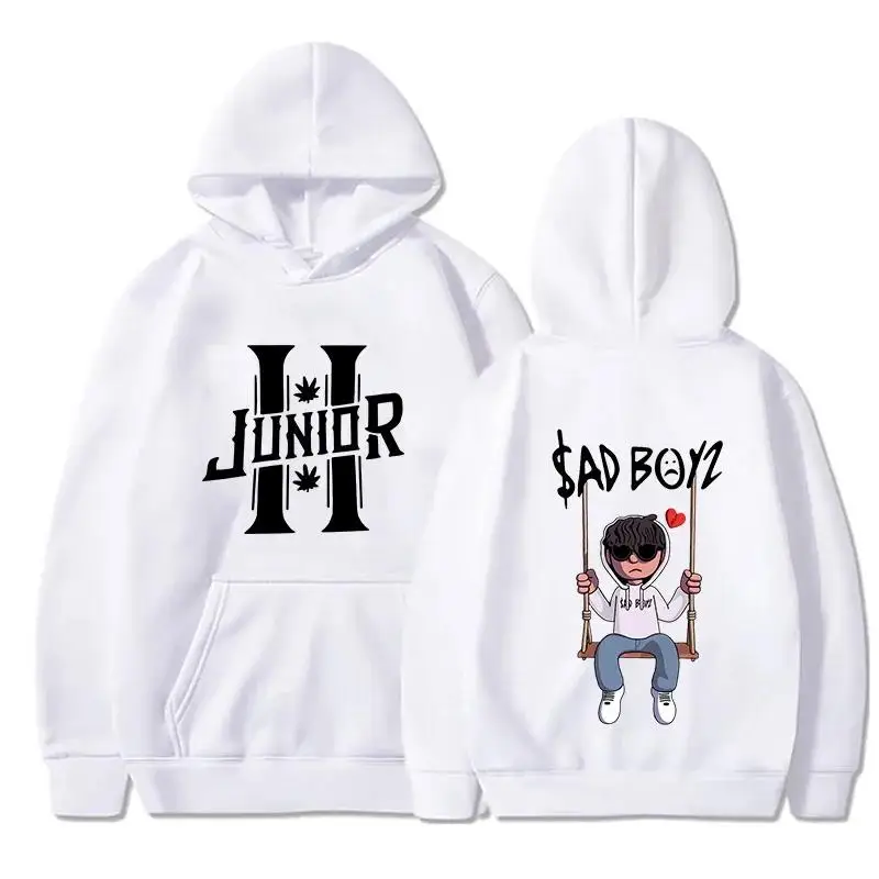 

Весенние мужские толстовки с капюшоном Junior H Sad Boys Harajuku для девочек, пуловер в стиле хип-хоп, необычный музыкальный подарок, повседневная свободная удобная толстовка