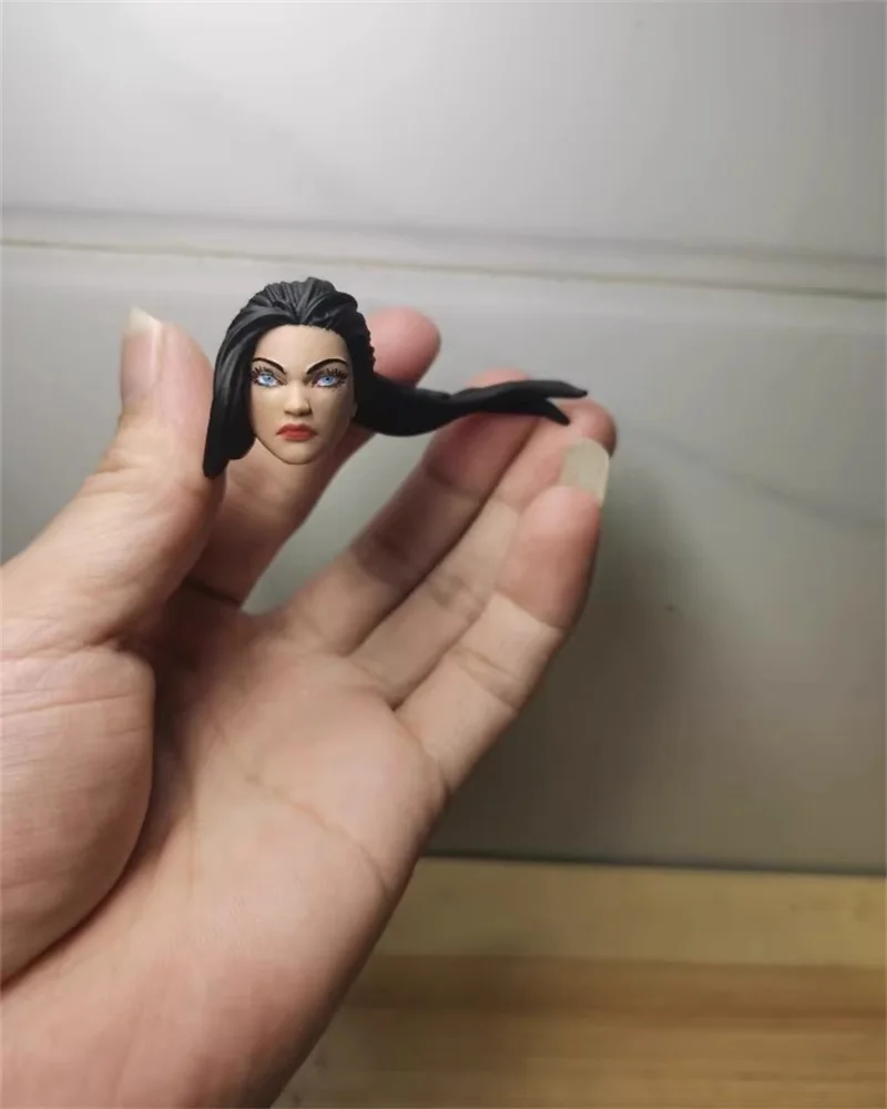 

1/12 Soldier Four Knight Black Hair Female Knight Head Carving Sculpture Model Toy Fit 6'' Action Figures Body In Stock