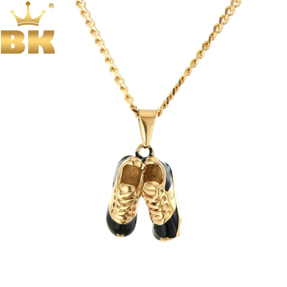 TBTK Sneakers Sports Shoes Pendant New Design Jewelry Trendy Running Shoes Model Pendant Fashion Neckalce for Man Punk Style