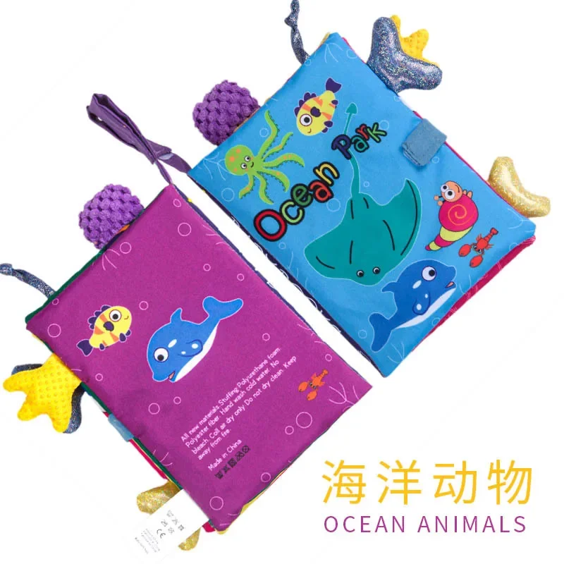 0-36Months Baby Cloth Books cartoon Fruits Animals Cognitive Puzzle Infant Children Early Learning Educational Fabric Books Toy