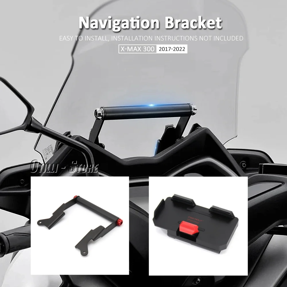 دراجة نارية 22 مللي متر الملاحة لتحديد المواقع قوس شحن لاسلكي حامل هاتف لياماها XMAX 300 X-MAX 300 XMAX300 X-Max 300 2017-2022