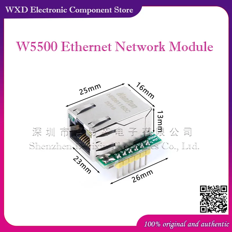وحدة شبكة W5500 واجهة SPI/إيثرنت/TCP/IP بروتوكول متوافق مع WIZ820io W5500 W5300 W5200 W5100 W3100A-LF