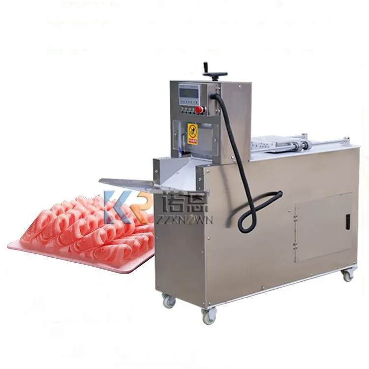 

Fully Automatic Beef Mutton Slicer Roller Commercial Meat Roll Cutting Machine Electric Frozen Meat Pork Belly Slicing Machines