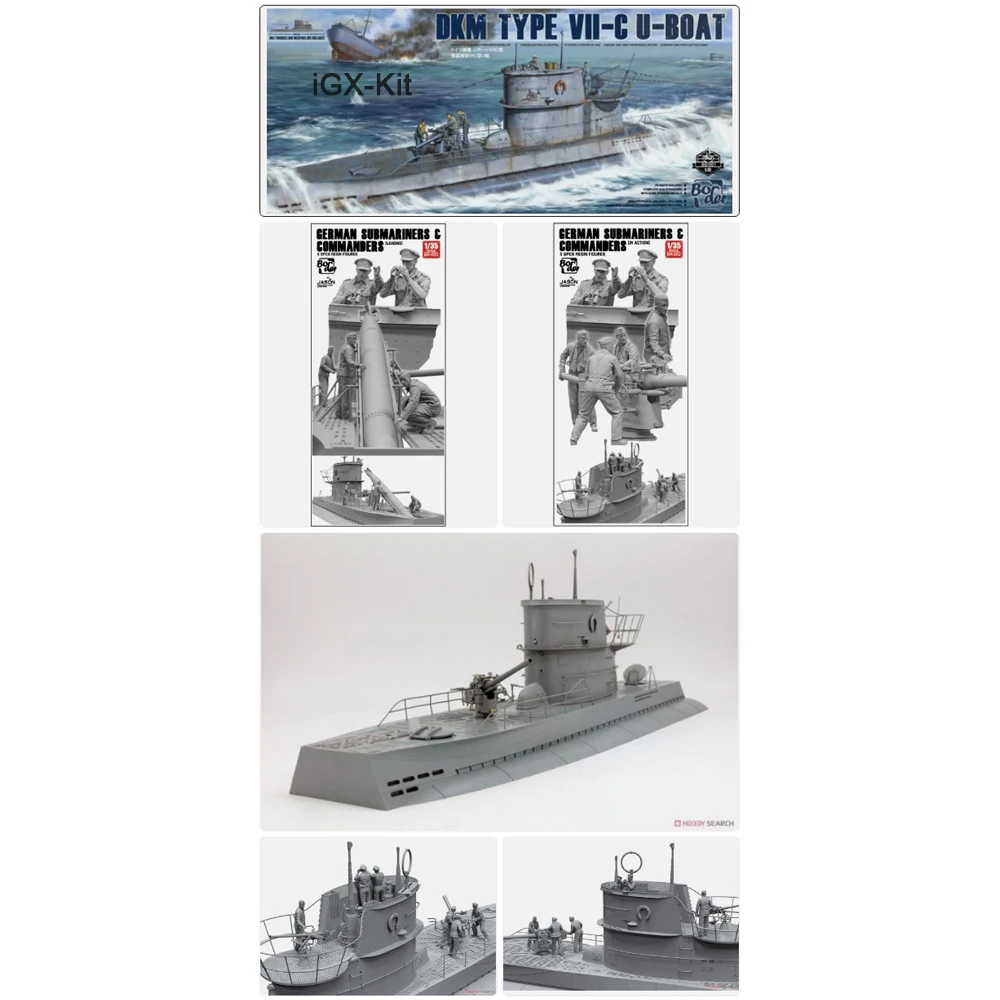 

Border BS001 1/35 Scale DKM Type VII C U Boat Ship Submarine Plastic Model Building Kit Hobby Assembly Craft