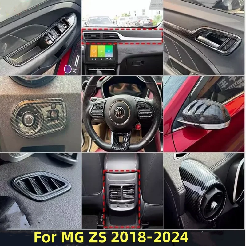 For MG ZS 2018-2024 window button switch cover glass lifting trim frame interior mouldings control panel car-styling accessories