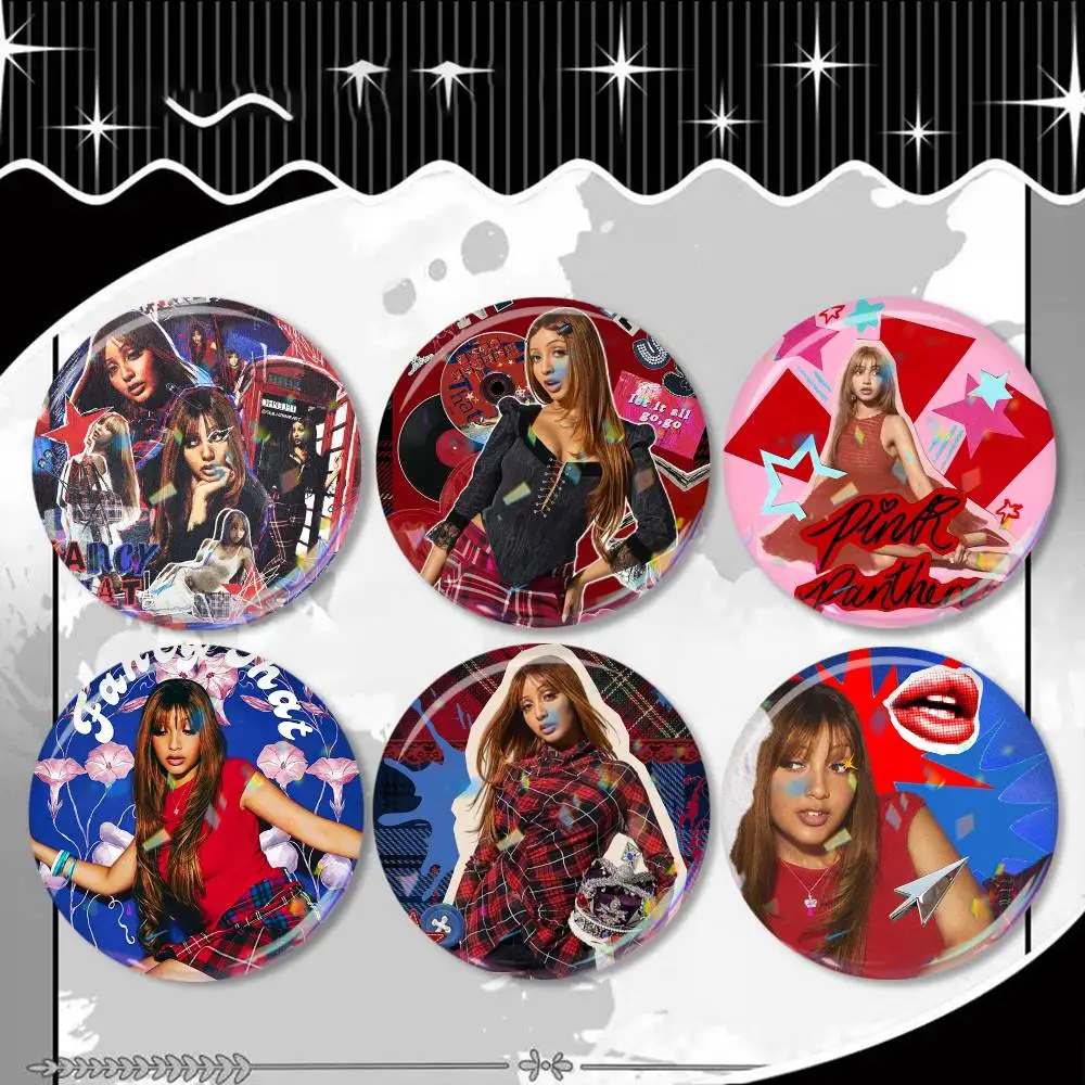 Singer Pink P-Pantheress ALBUM Badge 25 32 44 58 75 mm Round Fans Collect Friends Gifts Brooch Souvenir