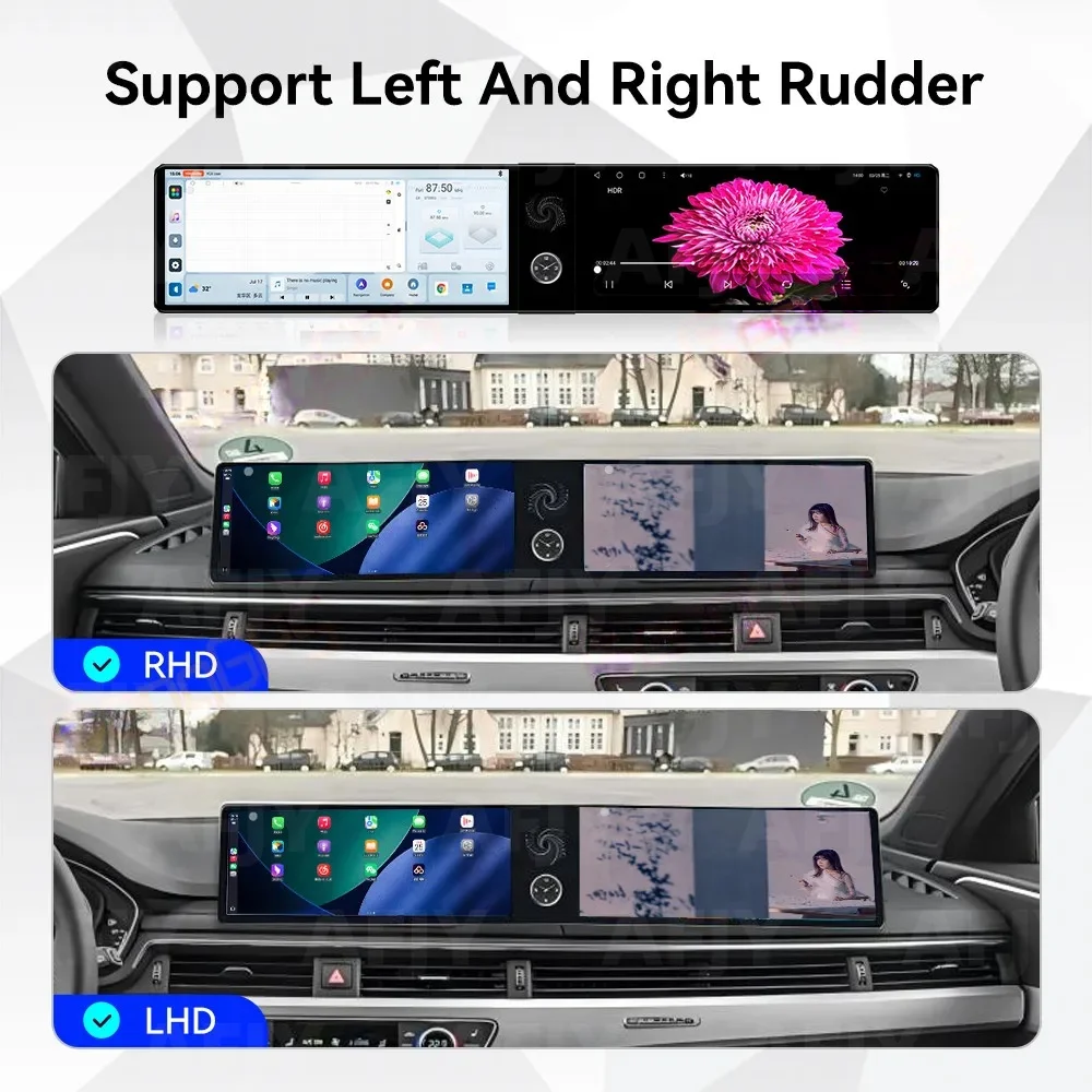 

Двухэкранный 12.3-дюймовый автомобильный радиоприемник CarPlay QLED на Android 13.0 для Audi A4 A4L 2016-2020 с GPS-навигацией, мультимедийный проигрыватель, головное устройство
