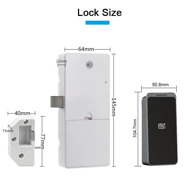 Cheap Electronic RFID Card Locker Lock ABS Plastic Material Cabinet Lock Durable