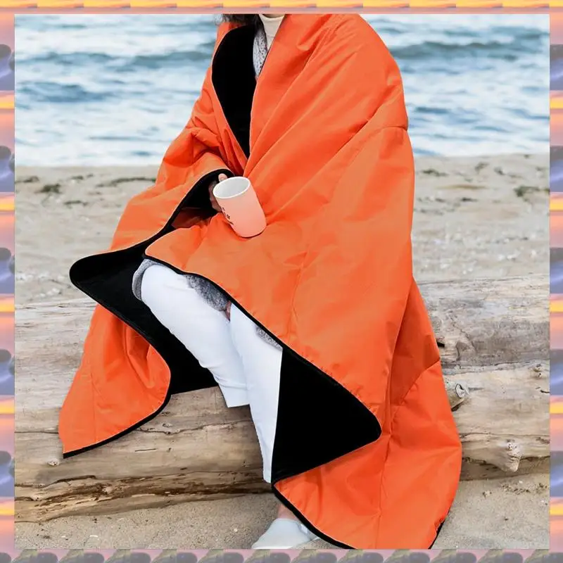

ABML Outdoor Camping Fall & Winter Warm Windproof Blanket Camping Waterproof Poncho Shake Velvet Camping Blanket