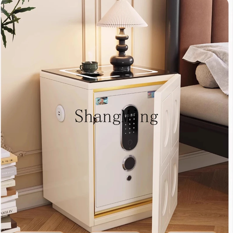 SM household anti-theft smart bedside table advanced sense safe fingerprint password box