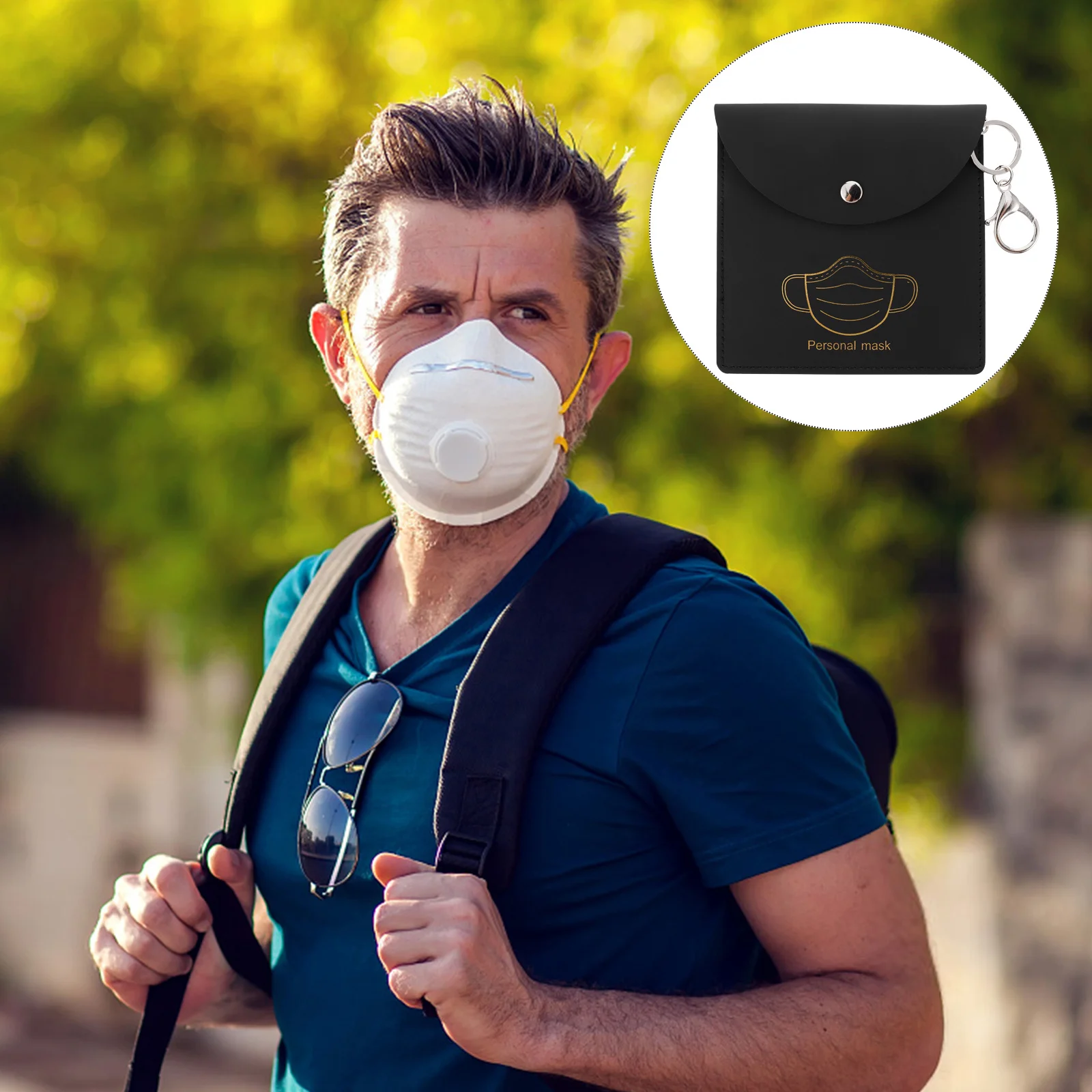 

Reusable Mask Case Portable Storage Bag Dustproof PU Organizer Suitable for Travel Business Outdoor Indoor Activities