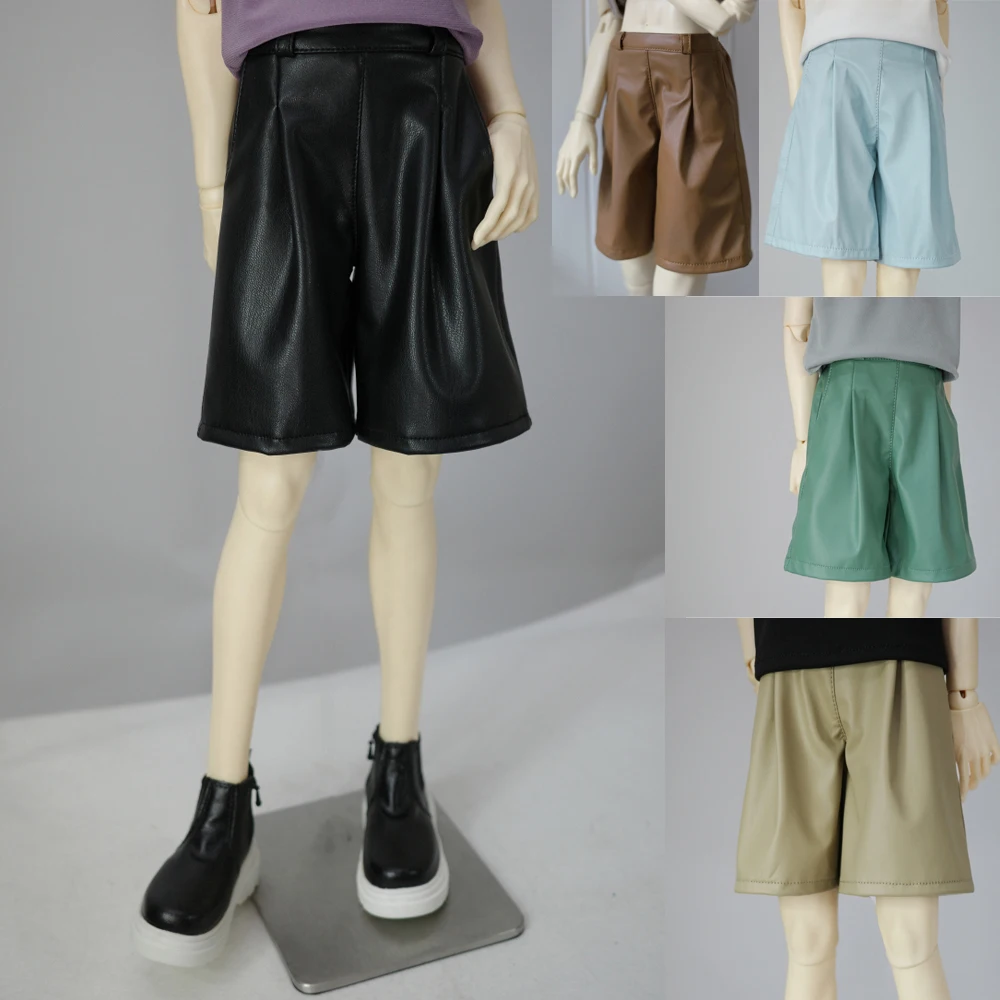 D09-2 children handmade toy 1/4 1/3 SD10 uncle ID75 doll BJD/SD doll's PU leather versatile large leg leather shorts pants 1pcs