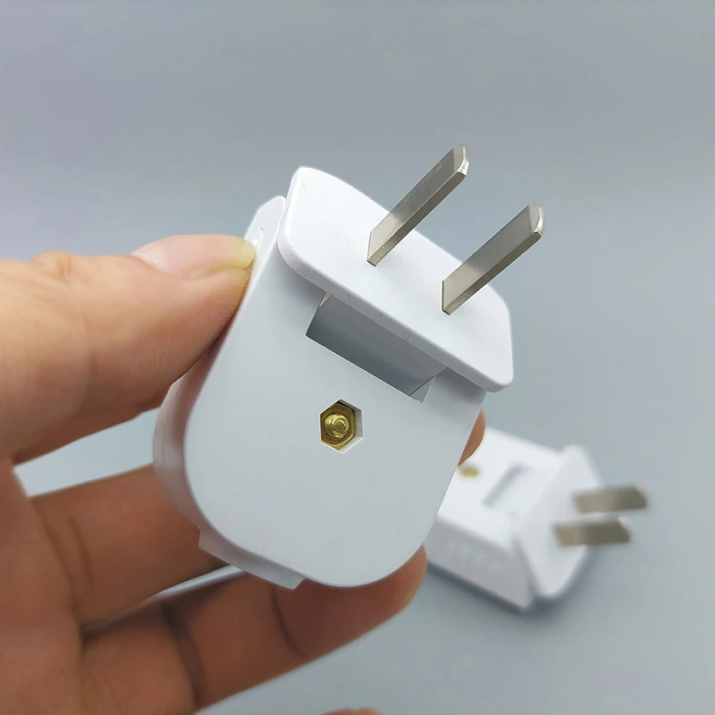1/2Pcs Extension Cord Plug Replacement 16A 2 Prong Male End Electric Plug Rotatable Electrical Plug Extension Cord Plug