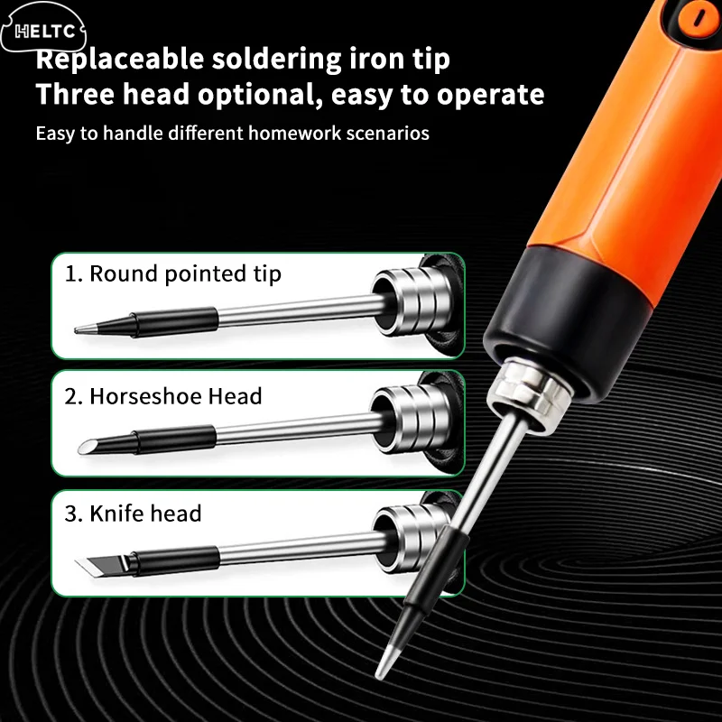 

USB Digital Electric Soldering Iron Kit Mini Cordless Adjustable Temperature 260-420℃ Smart Welding Solder Tool