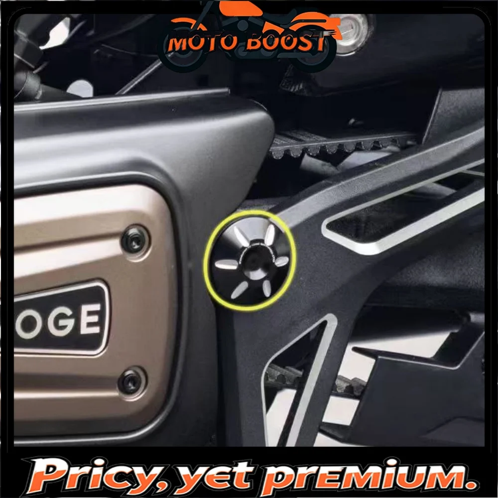 

For VOGE CU625 modification, left side frame decorative nut, swingarm axle hole plug cover, aluminum alloy CNC protective cover.