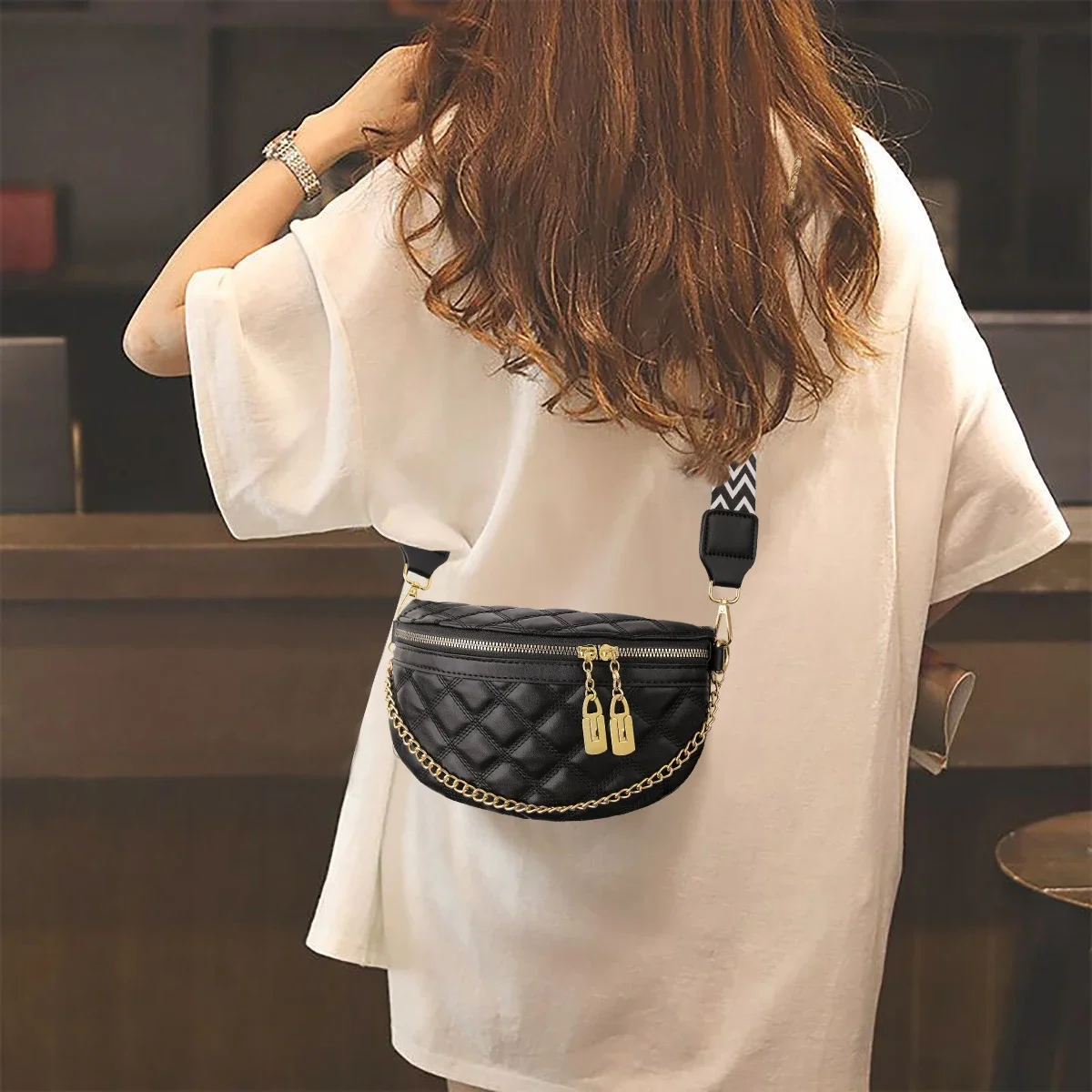 High Quality Saddle Bag for Women 2024 Fashion Crossbody Shoulder Bags Soft Leather Female Messenger Bags Purses and Handbags