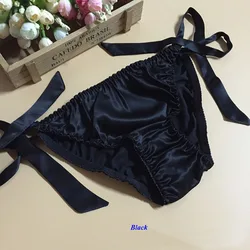 New arrival lady fashionable pure mulberry silk tie-in underwear,100% silk sexy low rise elastic waist belting panties women