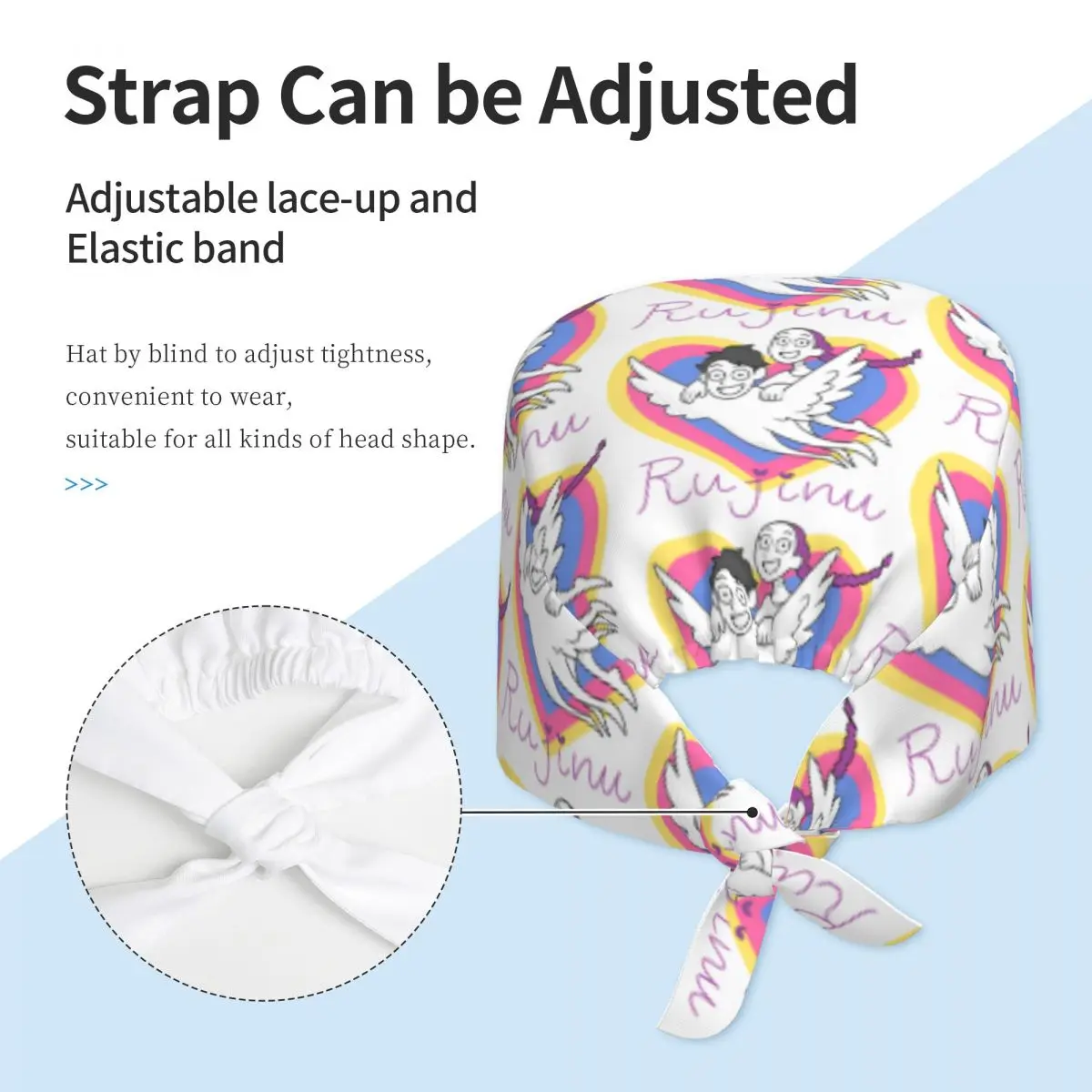 Czapki pielęgniarskie KPop Demon Hunters, czapka robocza unisex, moda Y2K, uchwyt na długie włosy, miękkie, elastyczne czapki medyczne z nadrukiem.