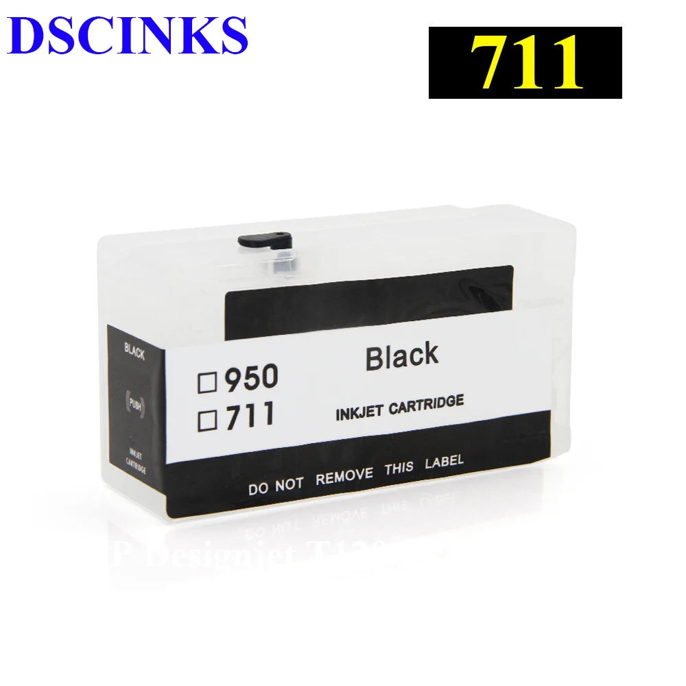 For HP 711 Refillable Ink Cartridge for HP Designjet T120 T125 T130 T520 T525 T530 T610 T24 T36 T914 Cartridges Show Ink Level