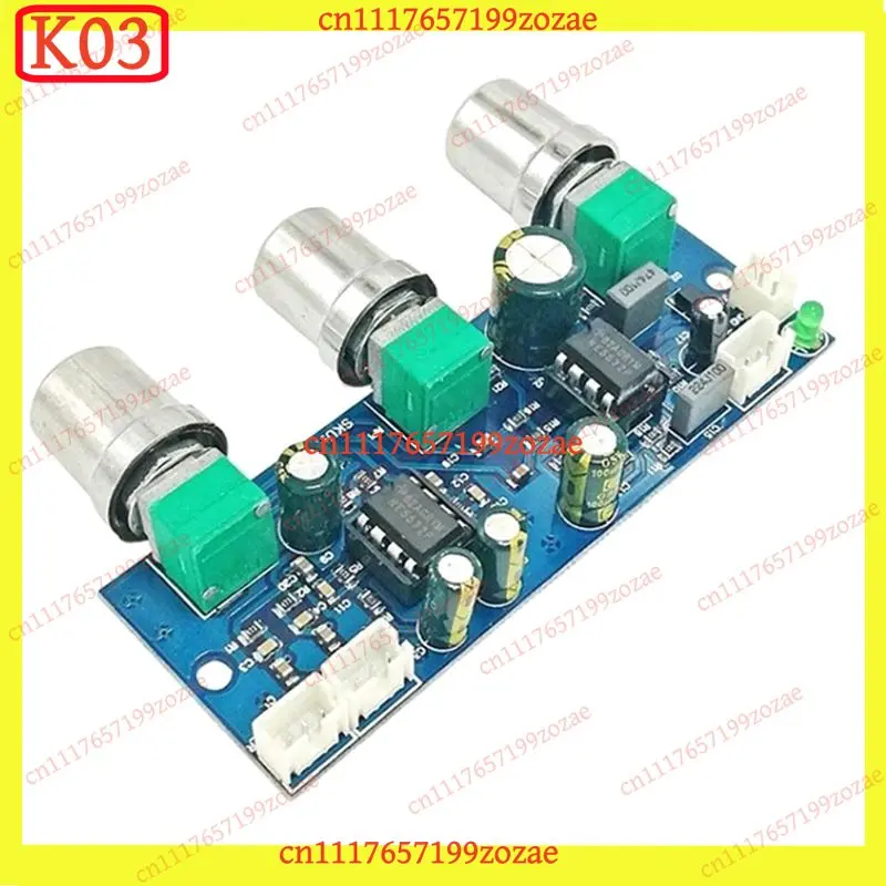 k3 NE5532 2.1 Channel Stereo Preamp Board, Adjustable Low Pass Filter & Crossover Module for Active Subwoofer