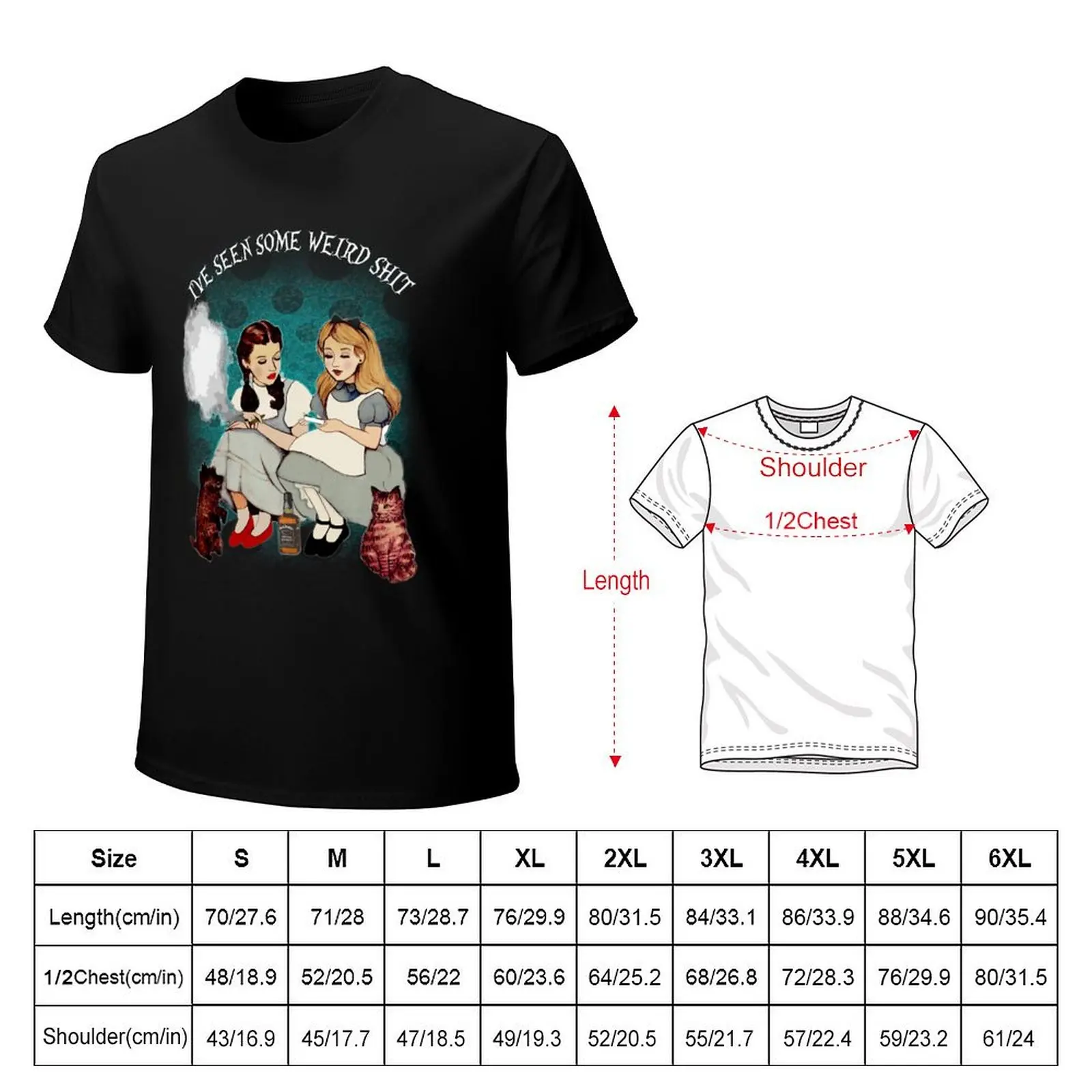 Retro Vintage Alice And Dorothy I'Ve Seen Some Weird Gifts Movie Fan T-Shirt Halloween Theme T-Shirt