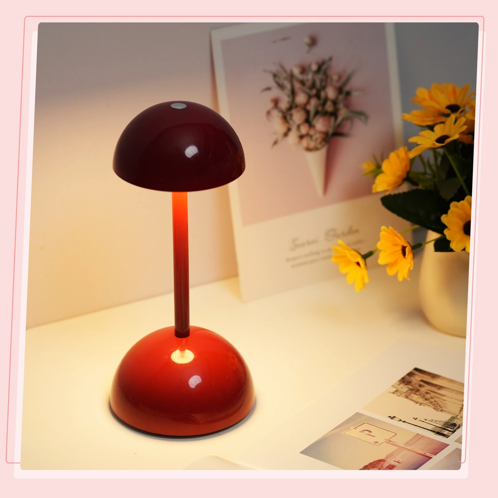 

ZK50 Mushroom Table Lamp Creative Desktop Bedroom Night Light Touch Control 3 Color Temperature Infinitely Adjustable 2000mAh