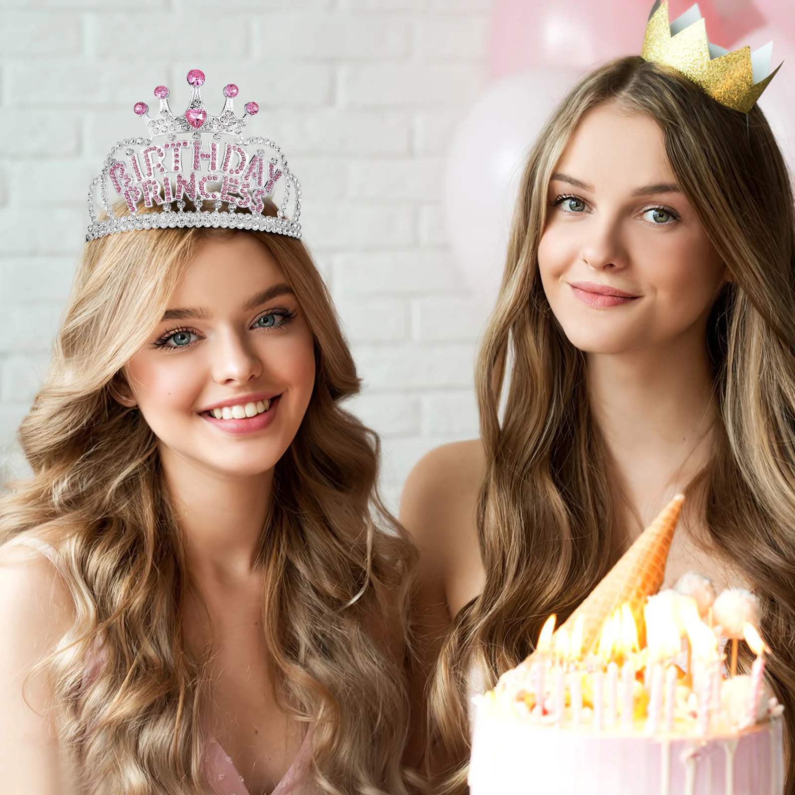 

Birthday Crown Princess Tiara Delicate Rhinestone Birthday Tiara for Women Party Accessories Tiaras for Women