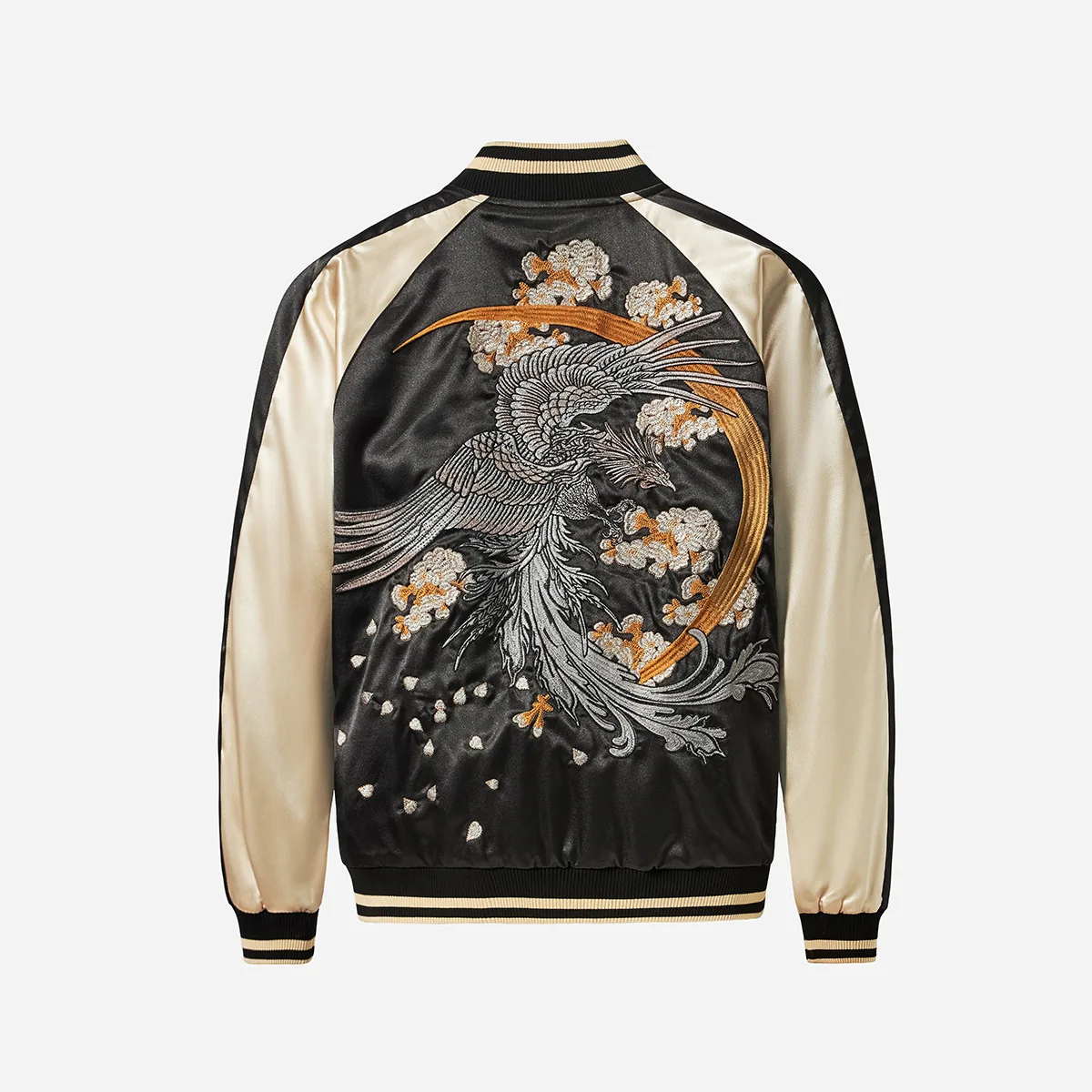 Men's Koi Fish Dragon Gate Embroidery Baseball Jacket Chinese Streetwear Bomber Coat - Fashionable Outerwear for Men