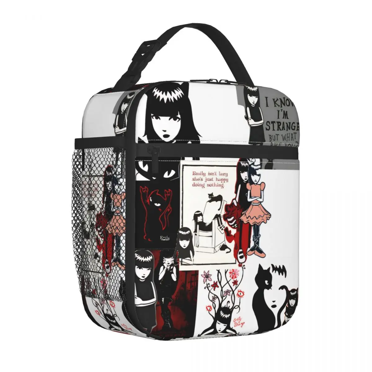 Comics   E-Emily The Strange Insulated Lunch Bag Large Reusable Thermal Bag Lunch Box Tote Beach Outdoor Food Bag