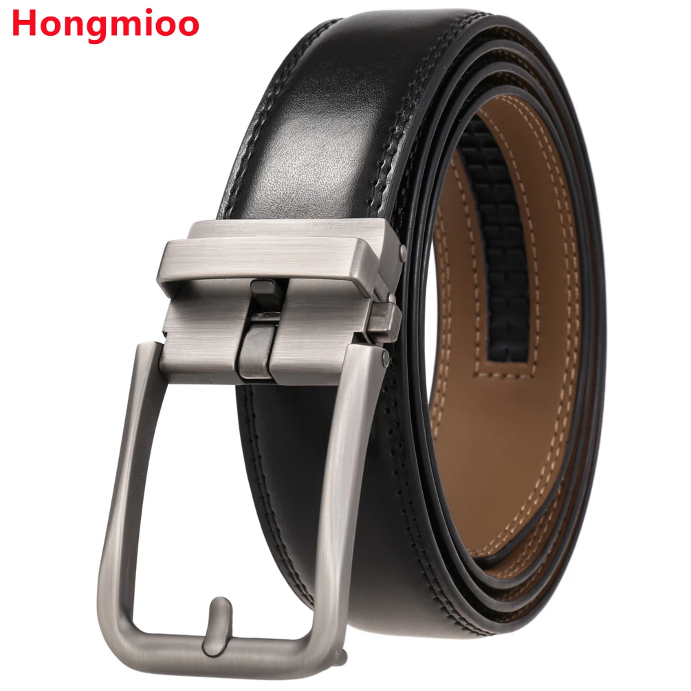 Men Belts Designer Buckle Genuine Cow Leather Luxury Gift Formal Ceinture Homme Business Cowboy Waistband Trouser Ratchet