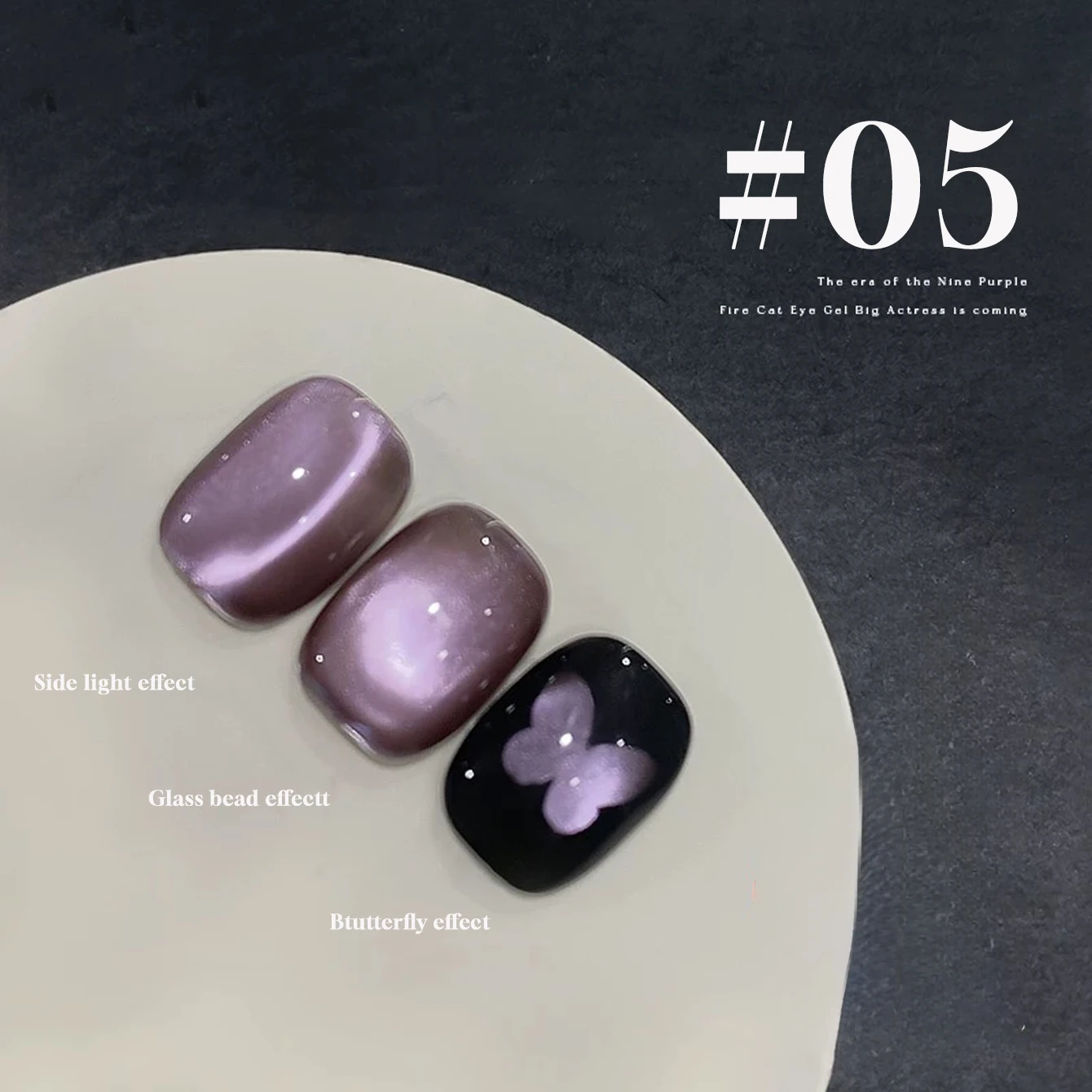 MIANEL 10ML 1-9pcs Cat Eye Gel Nagellak Paarse Serie Druif & Zwart Kerst Thema Nail Art negen Spar Patroon