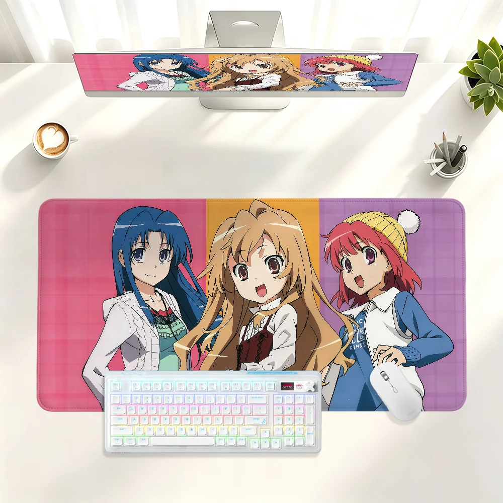 Cute TIGER DRAGON Aisaka Taiga Mouse Pad Large Non-slip Lockedge Desktop Computer Desk Mat Keyboard MousePad Office Game Student
