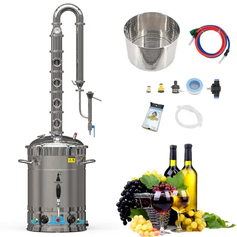 HOOLOO ST65 Home Distiller Whiskey & Gin Distillation System – Craft Distillery Equipment for Small Batch Alcohol Production