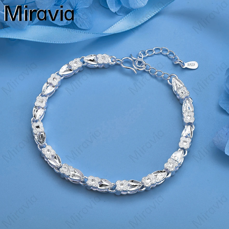 

Miravia 925 Sterling Silver Four Leaf Clover Heart Love Bracelet Cute Fashion Women Gift Jewelry