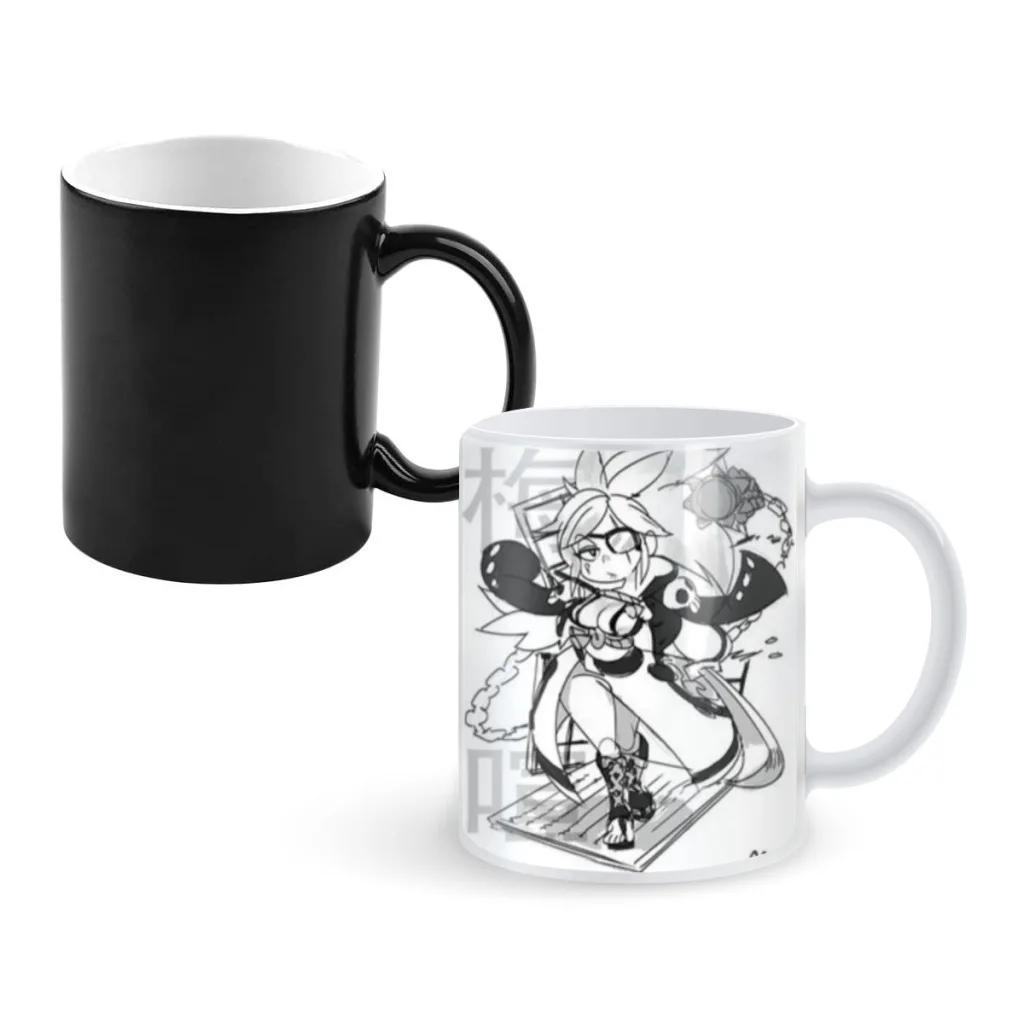 

Guilty Gear Baiken Dizzy Anime Creativity Change Color Chang mug Ceramic mug Hot Coffee Cup Breakfast Cup mug Friend Gift