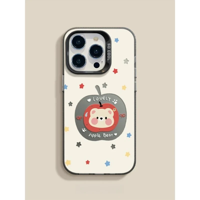 حافظة لهاتف آيفون 15 16 17 برو ماكس 14 13 12 11 برو 16 بلس كارتون ليتل بير الفيل