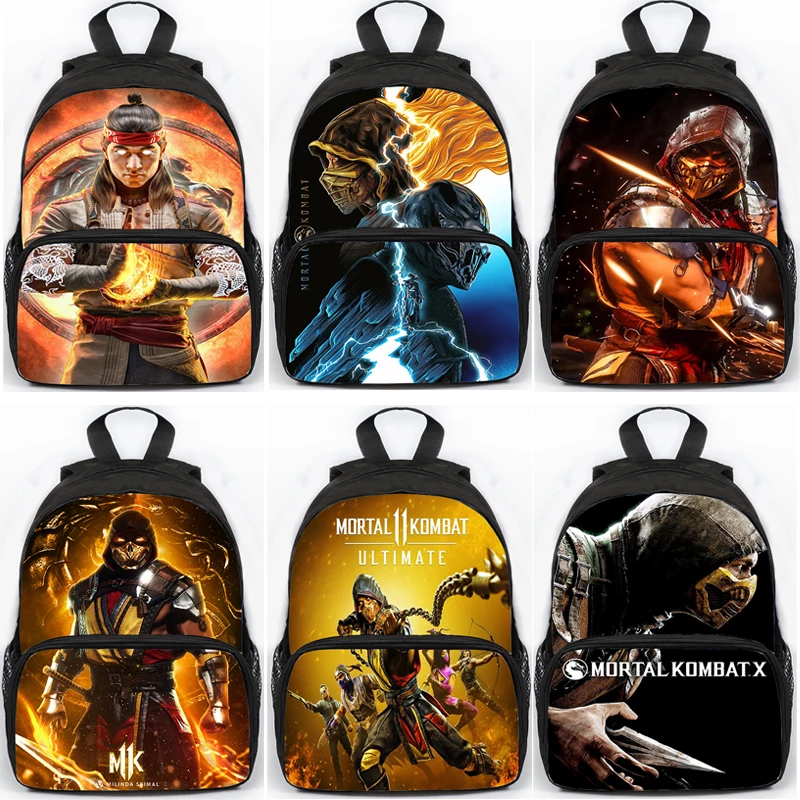 

3D Print Game Mortal Kombat Schoolbag Students Bookbag Laptop Backpack Waterproof Boys Backpack Hight Quality Travel Bag Mochila