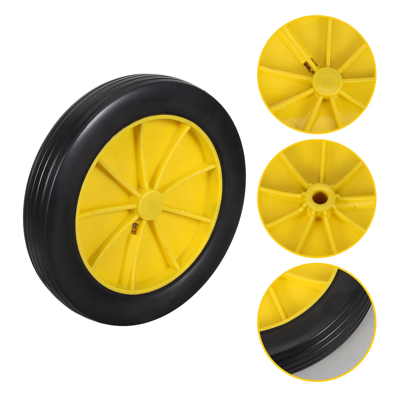 Utility Cart Cleaning Caster Wheel 20Cm Heavy Duty Rubber Swivel Replacement Smooth Rolling Industrial Janitorial Mop Bucket