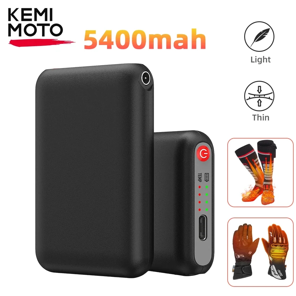 KEMIMOTO 7.4V 2700mah Batteria 2 Pezzi Per Guanti Riscaldati Sottopiede Riscaldato Calzino Sci Batterie Ricaricabili Guanti Riscaldamento Elettrico