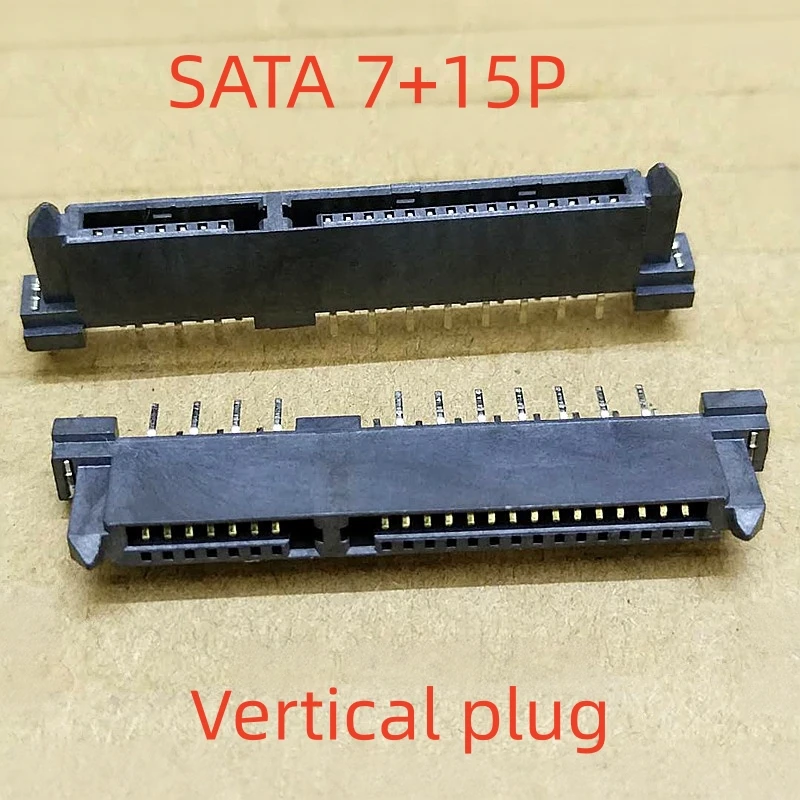 10PCS SATA Connector Double Row Dislocation Pin Female 7P+15P 22Pin Hard Disk Interface Connector Socket