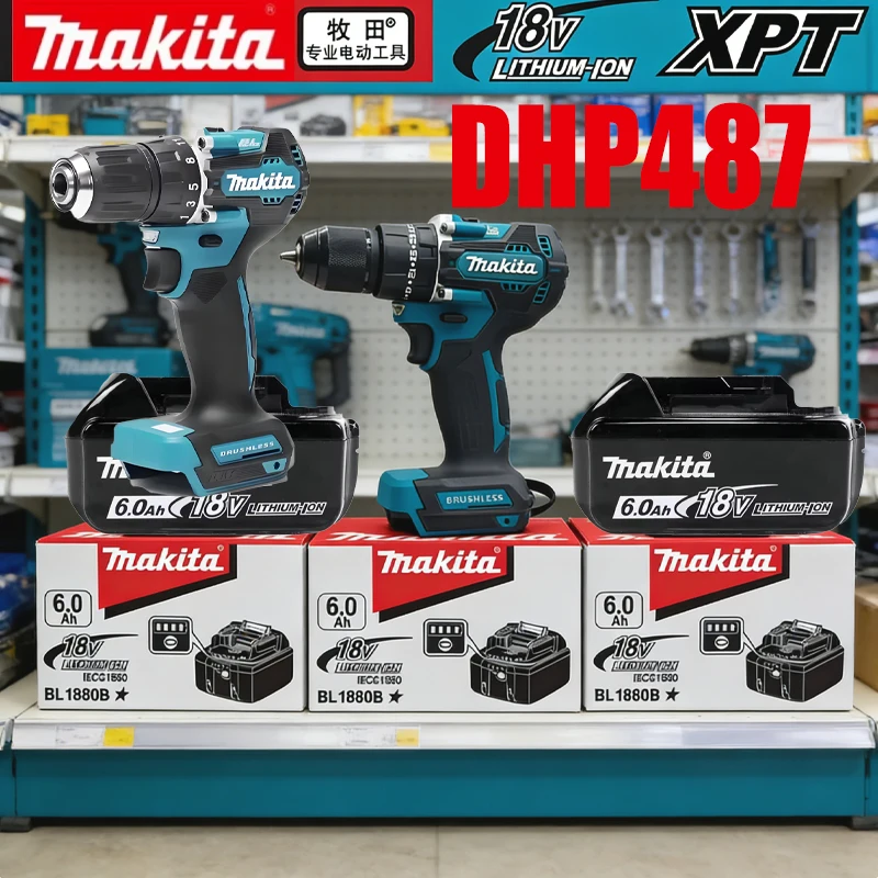 

Genuine 18V Makita 6000mAh for Makita Battery NEW Original Makita DHP487 Cordless impact screwdriver drill Brushless Electric