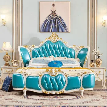 고급 북유럽 럭셔리 침대 프레임, 마스터 퀸 킹 모던 침대 프레임, 목재 침실 레토 매트릭스, 다기능 가구