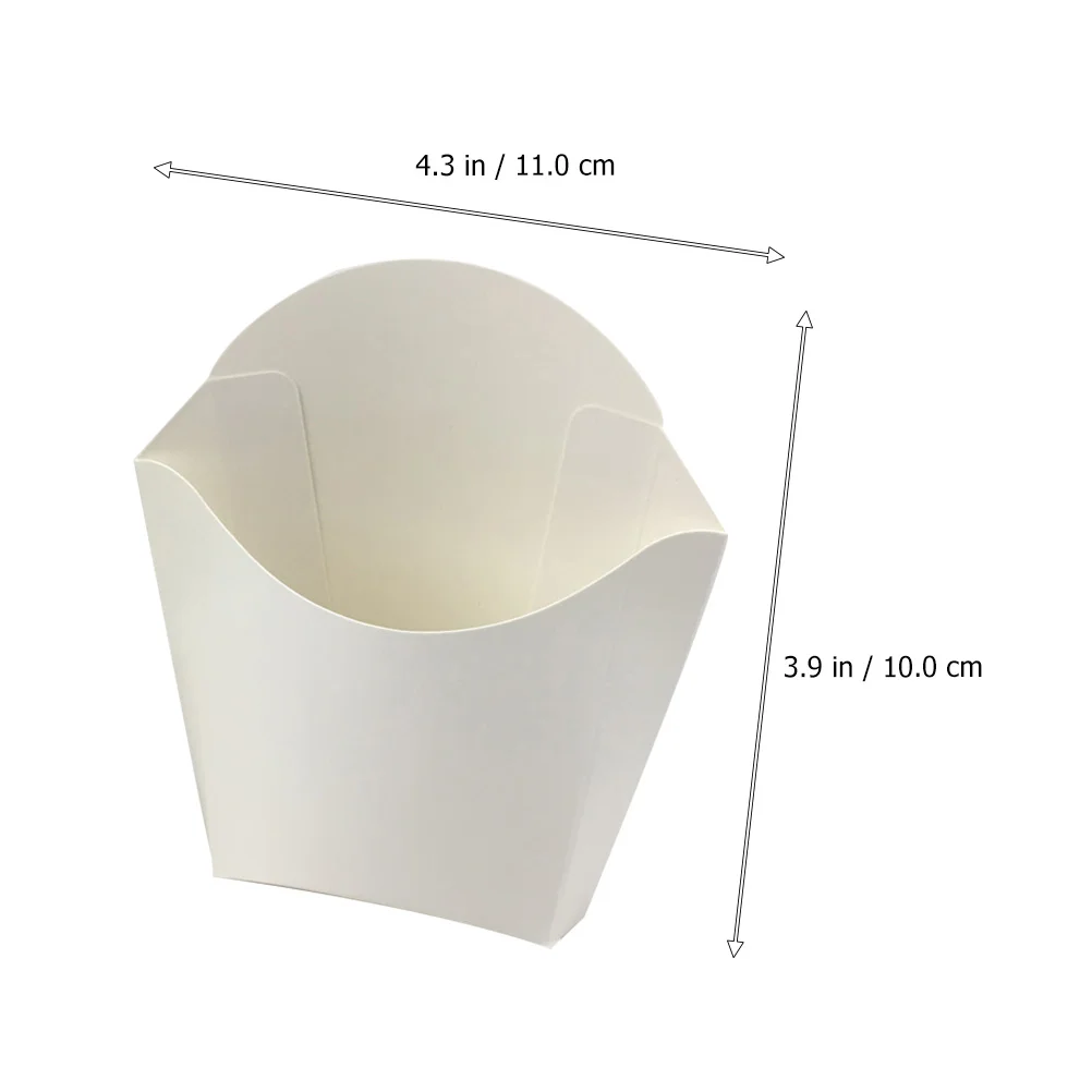 50 Pcs French Fries Box Portable Fry Holder Compact Bag Snack Small Container Professional Bags Paper Multi-function