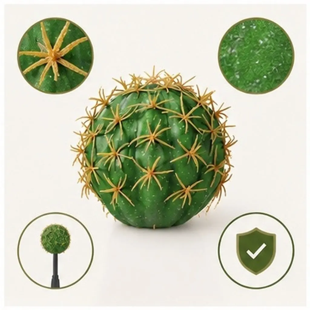 Car Antenna Topper Cartoon Cactus Shape Foam Ball Auto Mirror Dangler Exterior Decoration Universal Car Accessory
