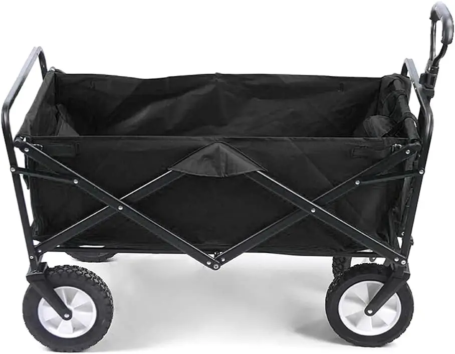 Outdoor Camping Pull Cart Portable Folding Trolley 600d Oxford Cloth Waterproof Four-Wheel Hand