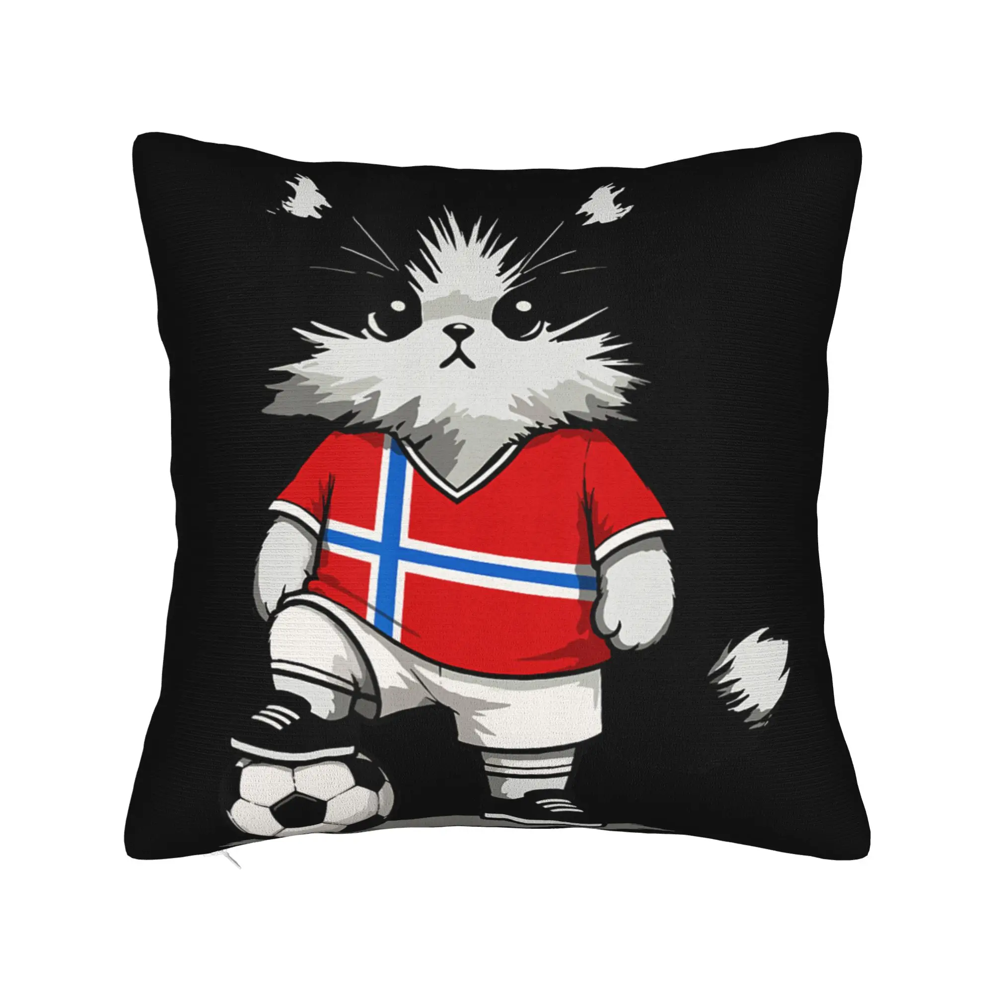 Norwegian Flag Norway Pillow Cover  Comfy Cushion Cover Kawaii Pillow Case For Wedding Party Home Decor