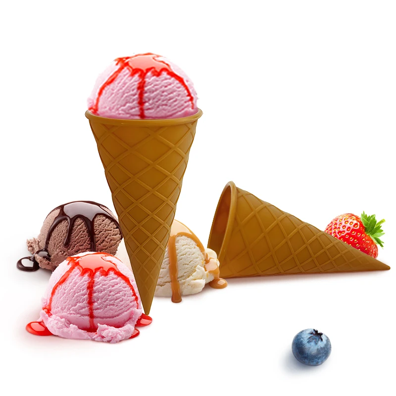 Silicone Ice Cream Cone Cup Machine Ice Cream Container Reusable Ninja Ice Cream Machine Available, Easy to Clean